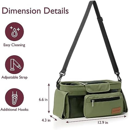 Momcozy Universal Stroller Organizer with Insulated Cup Holder