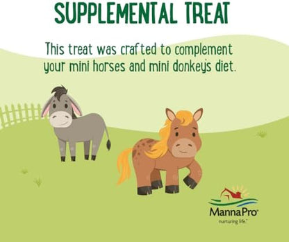 Manna Pro Farmhouse Favorites Mini Horse & Mini Donkey Treats –Baked Snack for Mini Horses & Mini Donkeys – Hand Mixed Treat – Oats, Apple & Banana Flavored – 3lb Bag (Pack of 2)