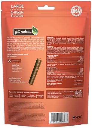 Get Naked Grain Free 1 Pouch 6.6 Oz Super Antioxidant Dental Chew Sticks, Large