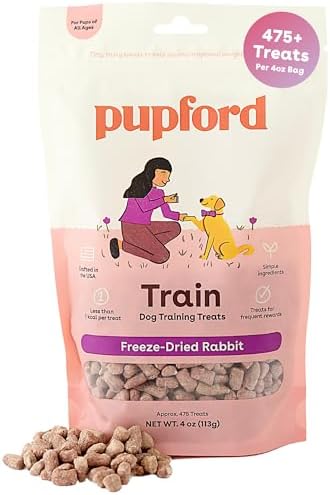 Pupford Freeze Dried Training Treats for Dogs & Puppies (Rabbit, 4 oz)