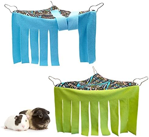 RIOUSSI Guinea Pig Hideout Hideaway Corner Fleece Toys Cage Accessories