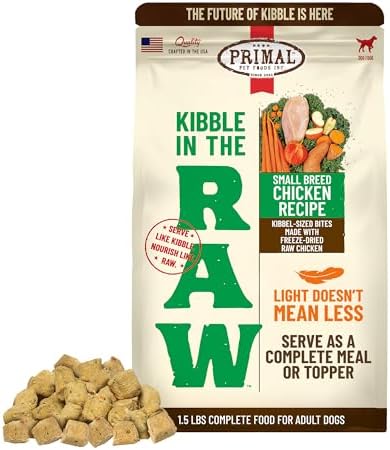 Primal Kibble in The Raw, Freeze-Dried Dog Food, Small Breed, 1.5 lb
