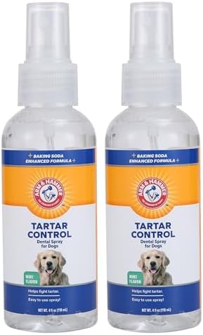 Arm & Hammer Tartar Control Dental Spray for Dogs, Mint, 4 Fl Oz, 2-Pack