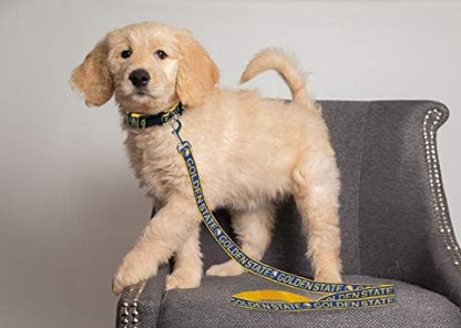NBA GOLDEN STATE WARRIORS Dog Leash, Size Small. Heavy-Duty Metal Swivel Buckle Pet Leash