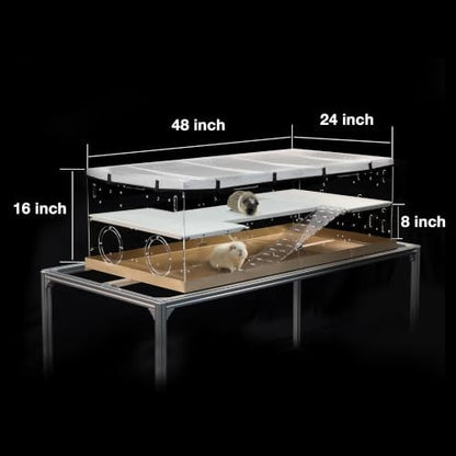 GuineaLoft™ Model-A3Loft 2-Level Acrylic Guinea Pig Cage w/Loft