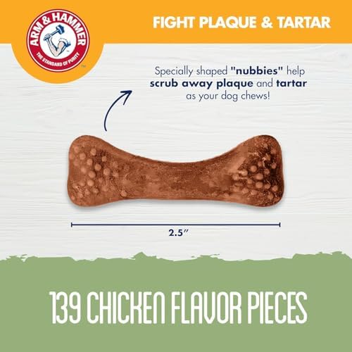 Arm & Hammer Nubbies Dental Treats Value Size, Chicken Flavor, 139 Ct, 2-Pk