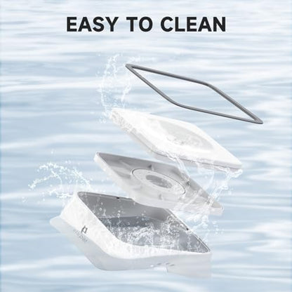 ELS PET White 2L Dog Water Bowl, No Spill Carbon Filter, for Dogs Cats