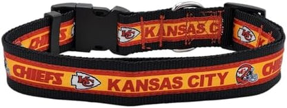 Pets First NFL Kansas City Chiefs Licensed PET COLLAR, Extra Large - Heavy-Duty, Strong, and Durable Dog Collar. Available in 31 Football Teams and 4 Sizes