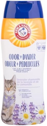 Arm & Hammer 2-in-1 Deodorizing Cat Shampoo, Lavender Chamomile, 20 Fl Oz