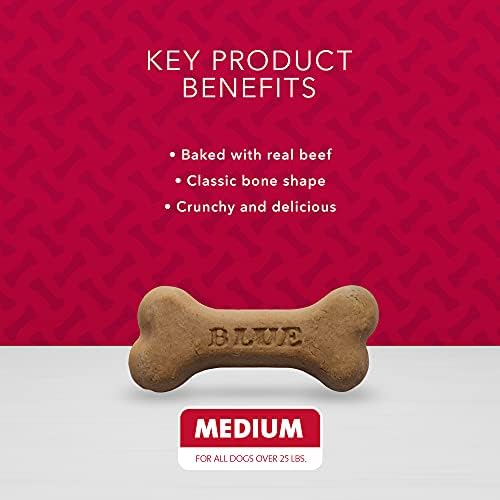 Blue Buffalo Bones Beef Medium Dog Biscuits, 16 oz, 4 ct