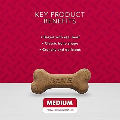 Blue Buffalo Bones Beef Medium Dog Biscuits, 16 oz, 4 ct