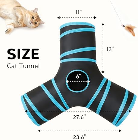 Tempcore Pet Tunnel Tube Cat Toys, Cat Tunnels for Indoor Cats
