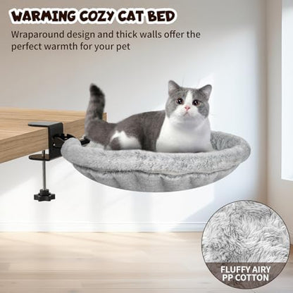 Acools Double Cat Desk Bed for 2 Cats, 360° Rotating Desk Cat Bed, 80 lb (Desk Cat Bed - Single)