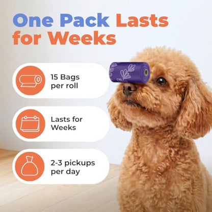 Best Pet Supplies Poop Bags for Dogs - Lavender, 150 Count