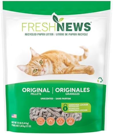 Fresh Pellet Non-Clumping Paper Cat Litter, 12 Pound