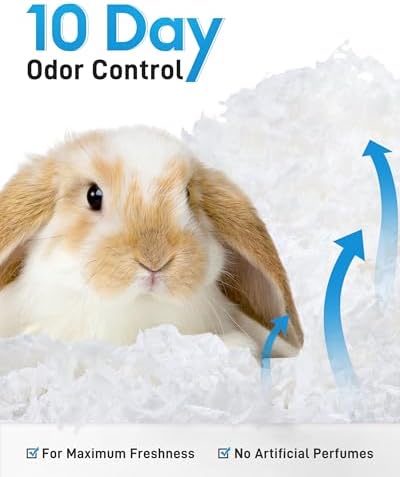 BUCATSTATE Hamster Bedding 101L, Truly 99% Dust-Free Paper Bedding, White