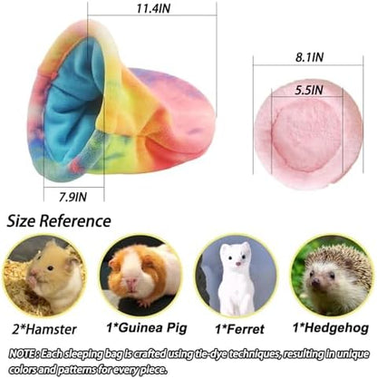 kathson 2PCS Guinea Pig Snuggle Sack,Soft Fleece Pet Sleep Sack Bag Hideout