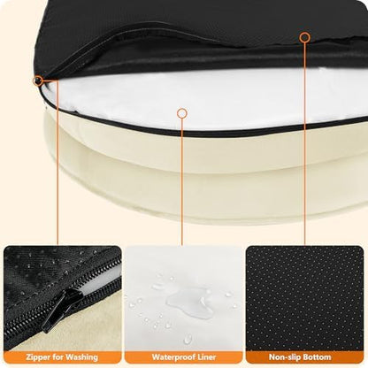Dwanton Orthopedic Waterproof Medium Dog Bed Sofa, Gel Memory Foam, 36"