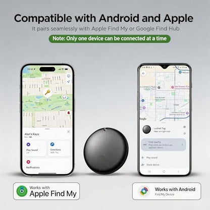 GPS Tracker for Vehicles - No Subscription Tracker Device for Vehicles, No Monthly Fee & SIM Card for Car Tracker Device Hidden for Android and iPhone, IP68 Waterproof, Safe & Durable, Small