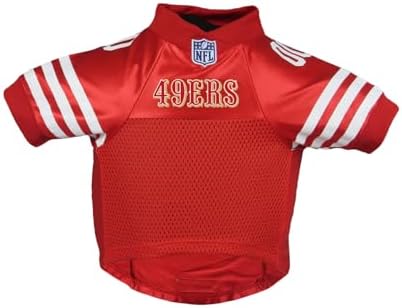 Littlearth NFL San Francisco 49ers Premium Pet Jersey, Team Color, Small