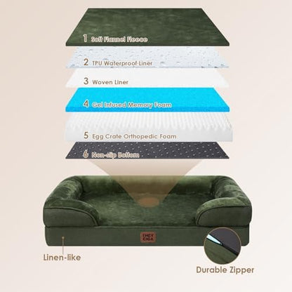 EHEYCIGA Orthopedic XXL Dog Bed, Waterproof Washable XL Big Pet Bed 48"