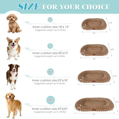 Orthopedic Dog Bed, Washable Soft Furry Dog Beds Large Sized Dog