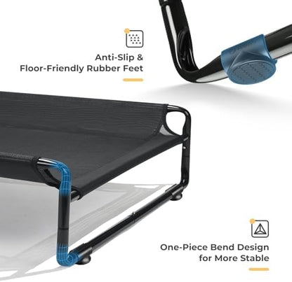 Veehoo Outdoor Elevated Dog Bed, Cooling Raised Dog Beds for Large Dogs