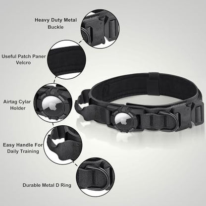 Upgraded Airtag Dog Collar Waterproof, Adjustable GPS Training Nylon