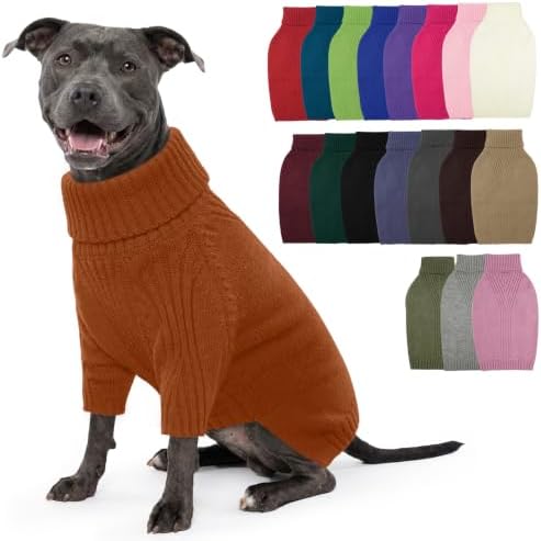 IECOii XL Dog Sweater, Winter Doggy Clothes for Medium Dogs Girl Boy