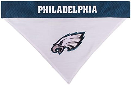 Pets First NFL Philadelphia Eagles Reversible Bandana Size XX-Large for Dogs & Cats. 2 Sided Sports Bandana, Premium Embroidery Team Logo, Many NFL Teams Available
