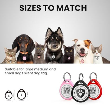 QR Code Cat Tags Personalized Small, Real-time Alerts, BKPKRE