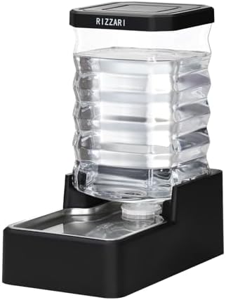 RIZZARI 2.1Gallon Gravity Dog Water Dispenser:Easy Care No Filter Design