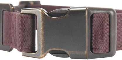 Carhartt Nylon Duck Dog Collar, Fully Adjustable Durable 2-Ply Cordura Nylon Canvas Collars for Dogs, Deep Wine, Large