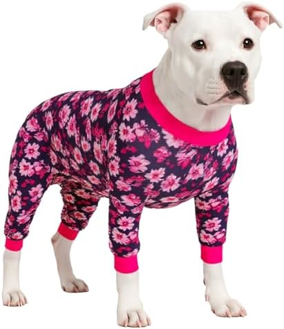 LovinPet Dog Party Apparel, Stretchy Fabric, Berry Roses Print, Pink, 2XL