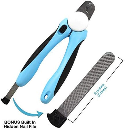 Pets First DOG NAIL CLIPPER & TRIMMER Premium Quality Pet Nail Paws Clippers & trimming tool with Safety Guard. Avoid Over-Cutting Nails +Free Nail File. Sturdy Non Slip Ergonomic Handles. Sharp Blade