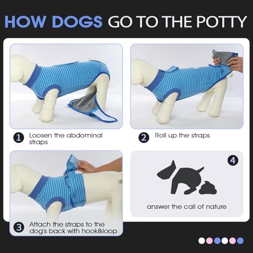 FUAMEY Recovery Suit for Dogs After Surgery,Soft Breathable Dog Bodysuit