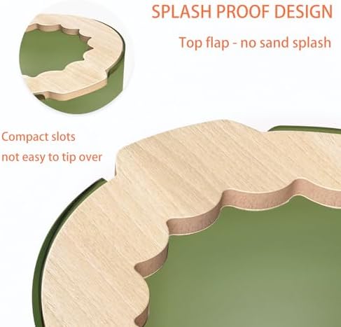 Marchul Hamster Sand Bath Box & Litter Box with Cleaning Scoop, Easy to Clean Bathroom for Dwarf Hamsters, Syrian Hamsters, Gerbils, Small Pets (Green)