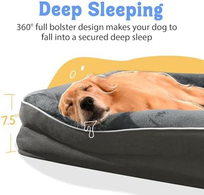 Chez Paw Orthopedic Washable XXL Dog Bed for Extra Large Dogs