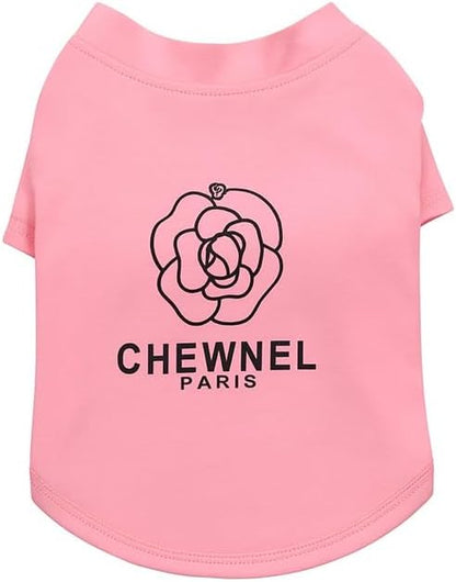 Luxury Designer Dog T Shirt – Trendy Puppy Clothes for Small Dogs, Fashion Pet Tee for French Bulldogs & Chihuahuas, Everything Chic Dog Apparel