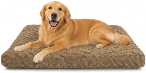 Dog Bed Large Size, Plush Washable Pet Bed Mat, Dog Crate Bed 35"x23"