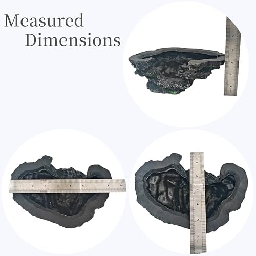 Reptile Hideouts,Resin Reptile Cave Habitat for Leopard Geckos, Lizards, Turtles, Snakes and Amphibians. (Reptile Platform, Large)