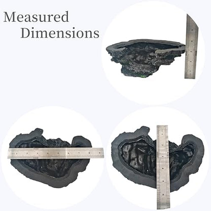 Reptile Hideouts,Resin Reptile Cave Habitat for Leopard Geckos, Lizards, Turtles, Snakes and Amphibians. (Reptile Platform, Large)
