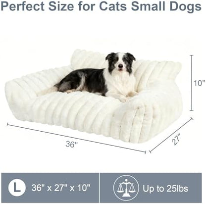Cute Dog Couch for Medium Large Dogs,Dog Cat Couch Sofa,Dog Bed,L,Grey