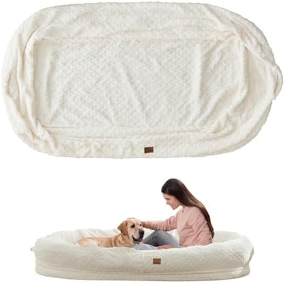 ChiXnuggle Faux Fur Washable Human Dog Bed Cover（Only Human Dog Bed）