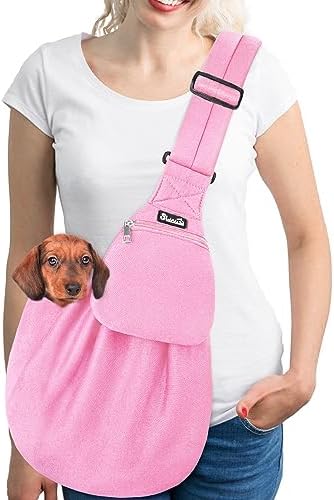 SlowTon Dog Carrier Sling - Thick Padded Shoulder Strap Adjustable, PI, L