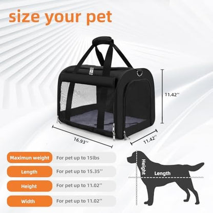 TWDEPART Cat Carrier Backpack - Multifunctional, Firm & Foldable with Roll-Up Shade, Breathable Design Includes Collapsible Bowl & Cushion (Black)