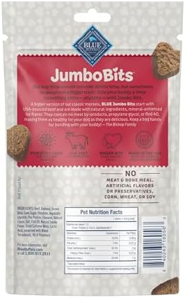Blue Buffalo Jumbo Bits Beef Dog Treats, 4 oz