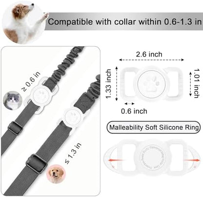 SANKALA Waterproof Airtag Holder for Dog Collar, White