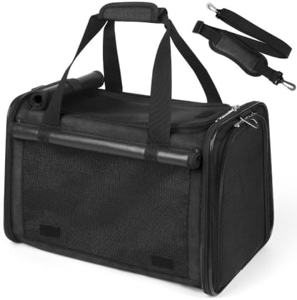 YUDODO 25lbs Cat Carrier Lightproof Soft Sided Pet Carrier for Large Cat