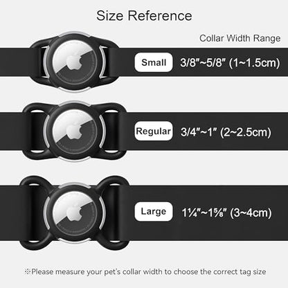 Waterproof AirTag Holder for Dog Collar, Soft Slide-On Dog AirTag Holder